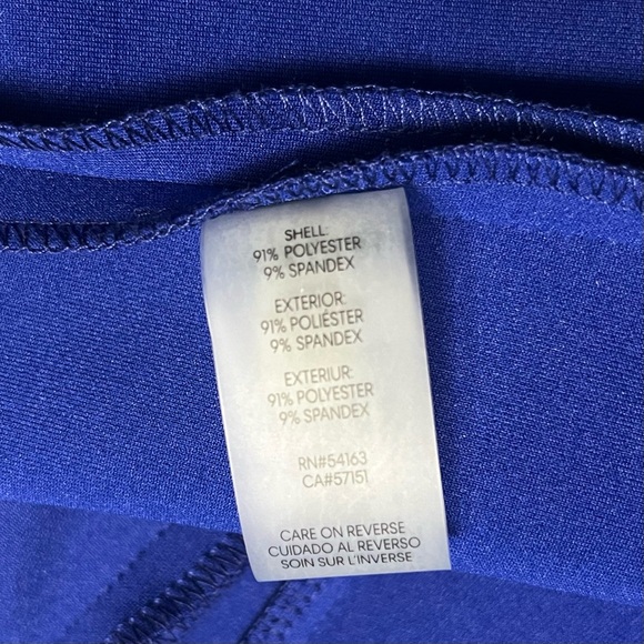 CALVIN KLEIN vertical ruffle blue cocktail dress size 6 sleeveless wedding - Picture 8 of 9